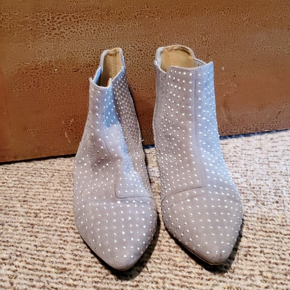 Topshop grey studded boots